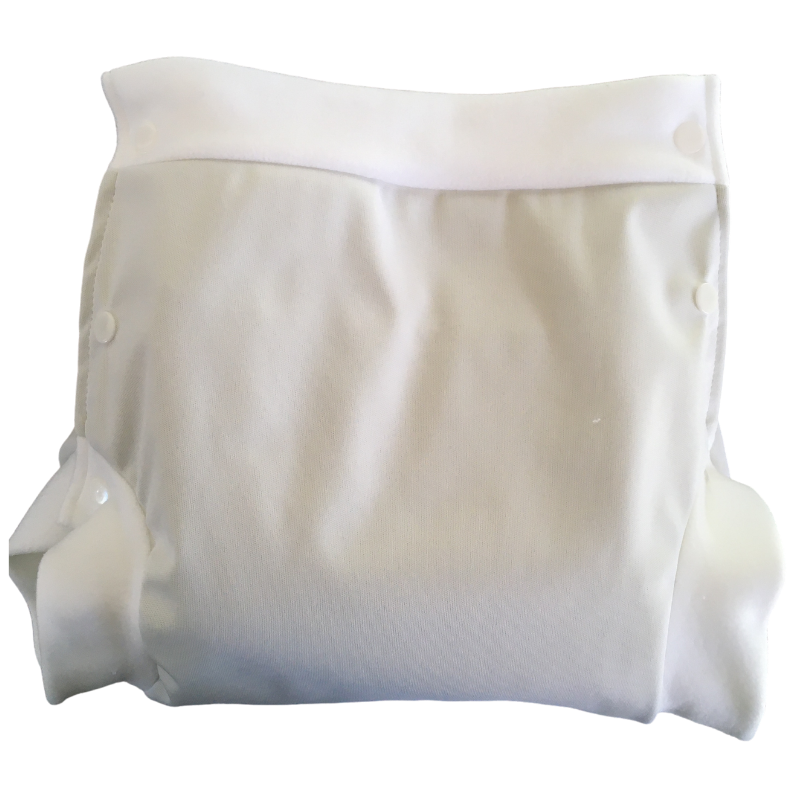 Sac de transport imperméable blanc pour couches lavables : Lulu nature